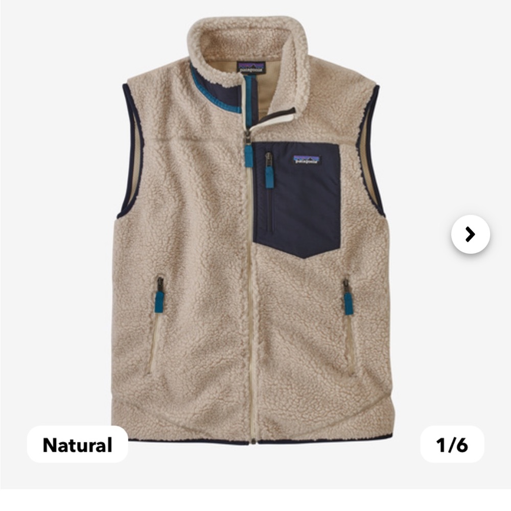 Patagonia Men’s Retro-X Fleece Vest in Natural